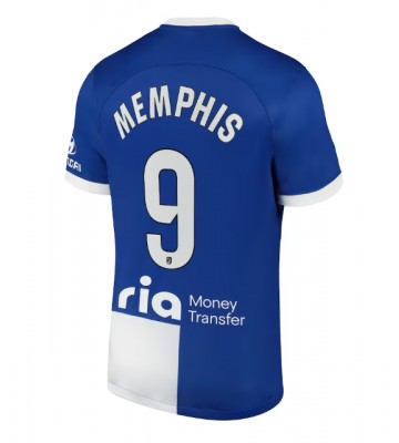 Atletico Madrid Memphis Depay #9 Vieraspaita 2023-24 Lyhyet Hihat